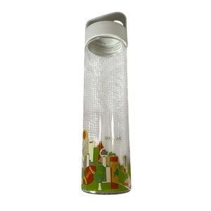 Starbucks You Are Here Dallas Glass Water Bottle 18.5 oz White Lid City Skyline